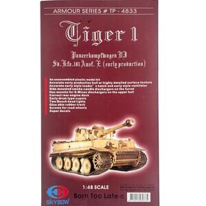 Tiger 1 Tank Model Kit Armour Series TP 4833 Panzerkampfwagen Skybow Plastic